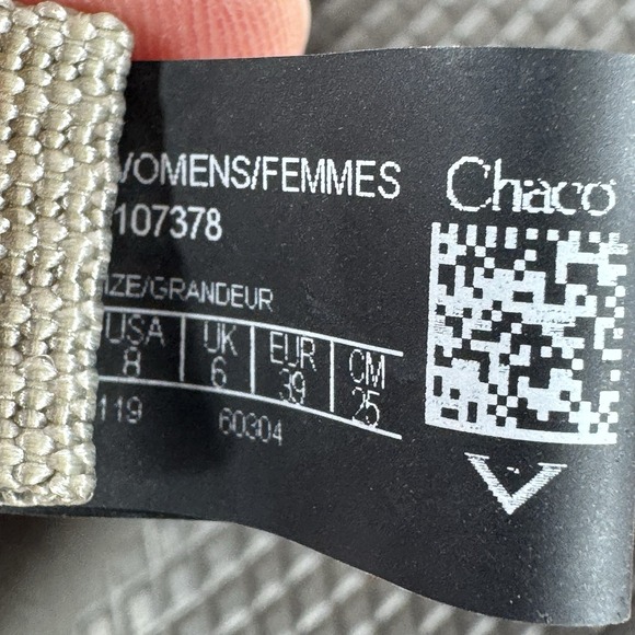 Chaco Z/2 Adjustable Strap Love Peace Sandal Orange Gray‎ Women's Size 8 - Picture 12 of 12